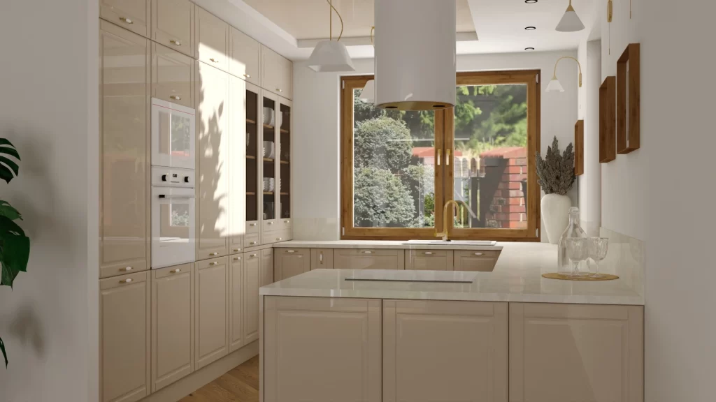 Klasyczna nowoczesna kuchnia - Aranżacja