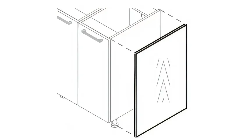 Bok nakładany wys. 81 GŁ=58 - do szafki dolnej - Meble Kam