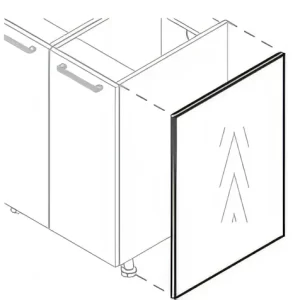 Bok nakładany wys. 82 GŁ=58 - do szafki  dolnej - Meble Kam