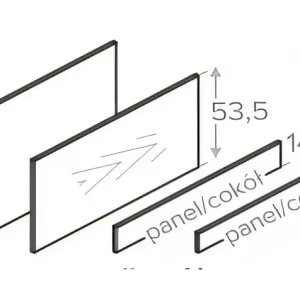 Panel przyścienny H=11 w kolorze frontów z grupy P2 - meble Kam