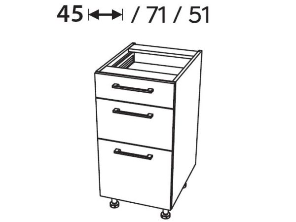 DSS45/3 – 3 szuflady KamMono F7