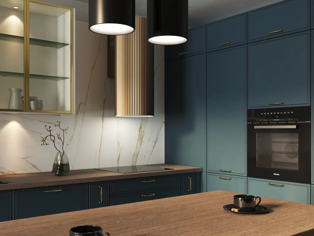 Meble KAM – kuchnia KamMono z frontami F8 z delikatnym frezowaniem i eleganckim wykończeniem