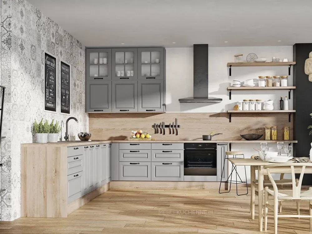 Meble KAM – kuchnia KamMono z frontami F4 w frezowanym wykończeniu