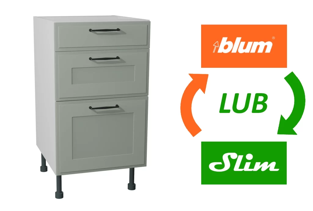 Meble kuchenne Kam FG2 szuflady Blum lub Starmotion Slim