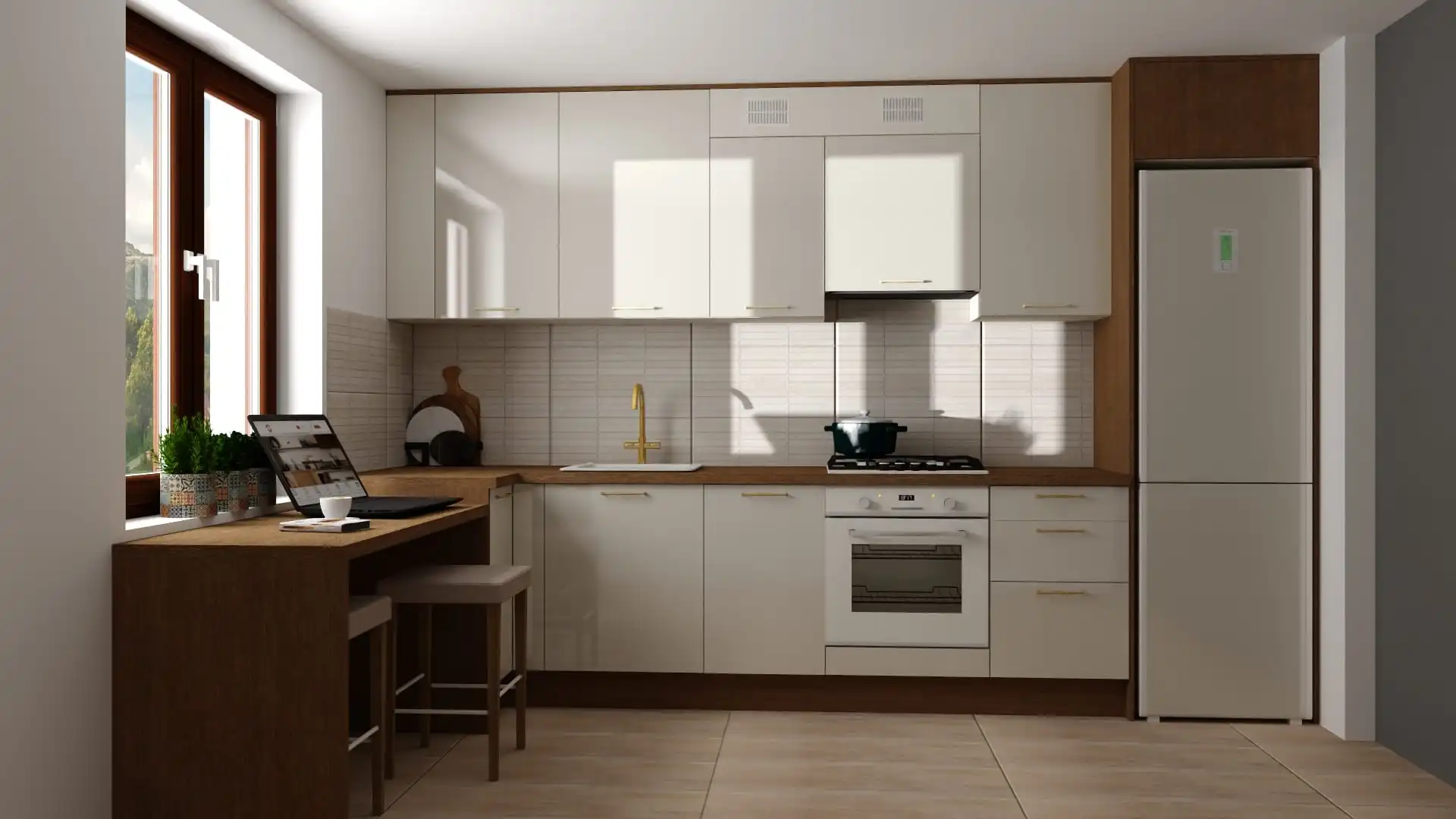 Kuchnia f6 - minimalistyczny uchwyt w nowoczesnej kuchni Kuchnia f6 - minimalistyczny uchwyt w nowoczesnej kuchni