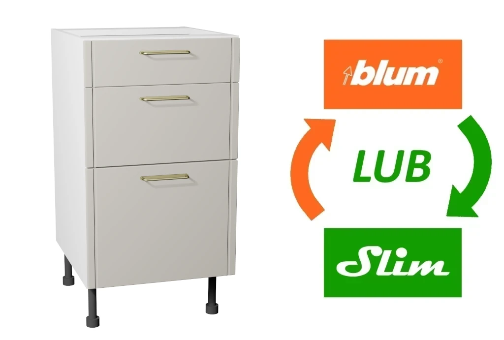 Szuflada w kuchni Kam F10 z mechanizmem Blum lub Starmotion