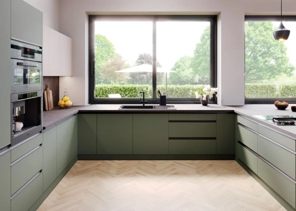 Meble kuchenne narożne Blanka - kuchnia w literę U