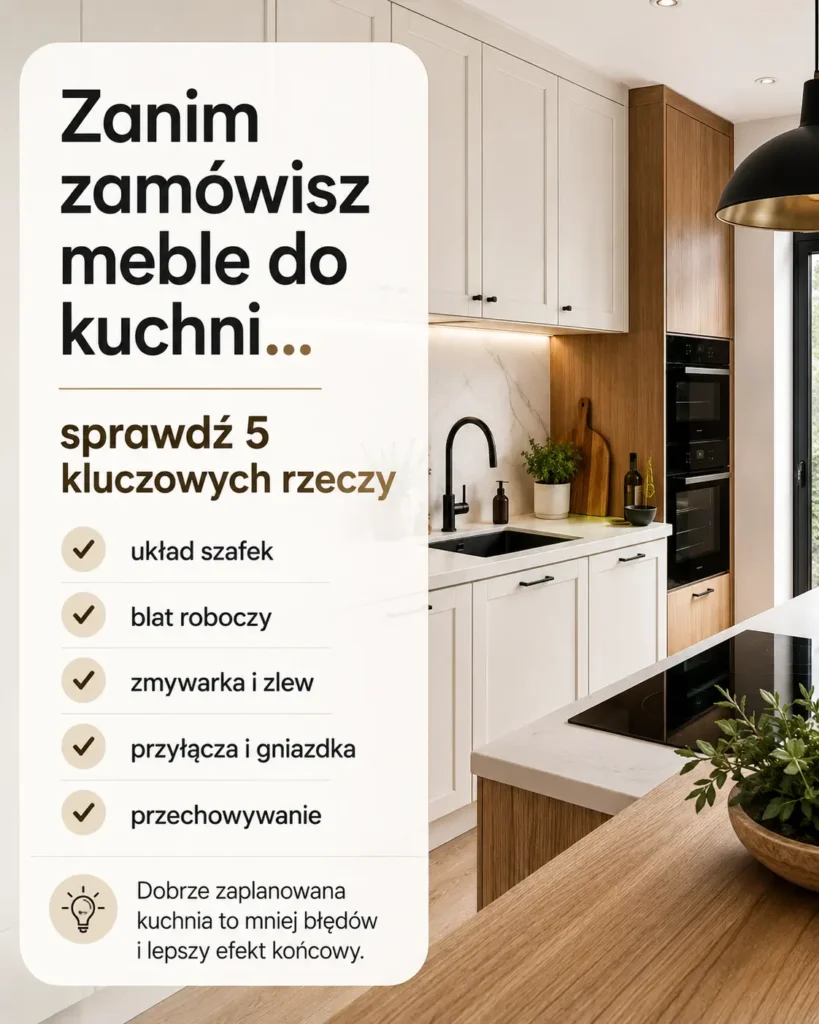 Błędy w projektowaniu mebli na wymiar – co sprawdzić przed zamówieniem kuchni?